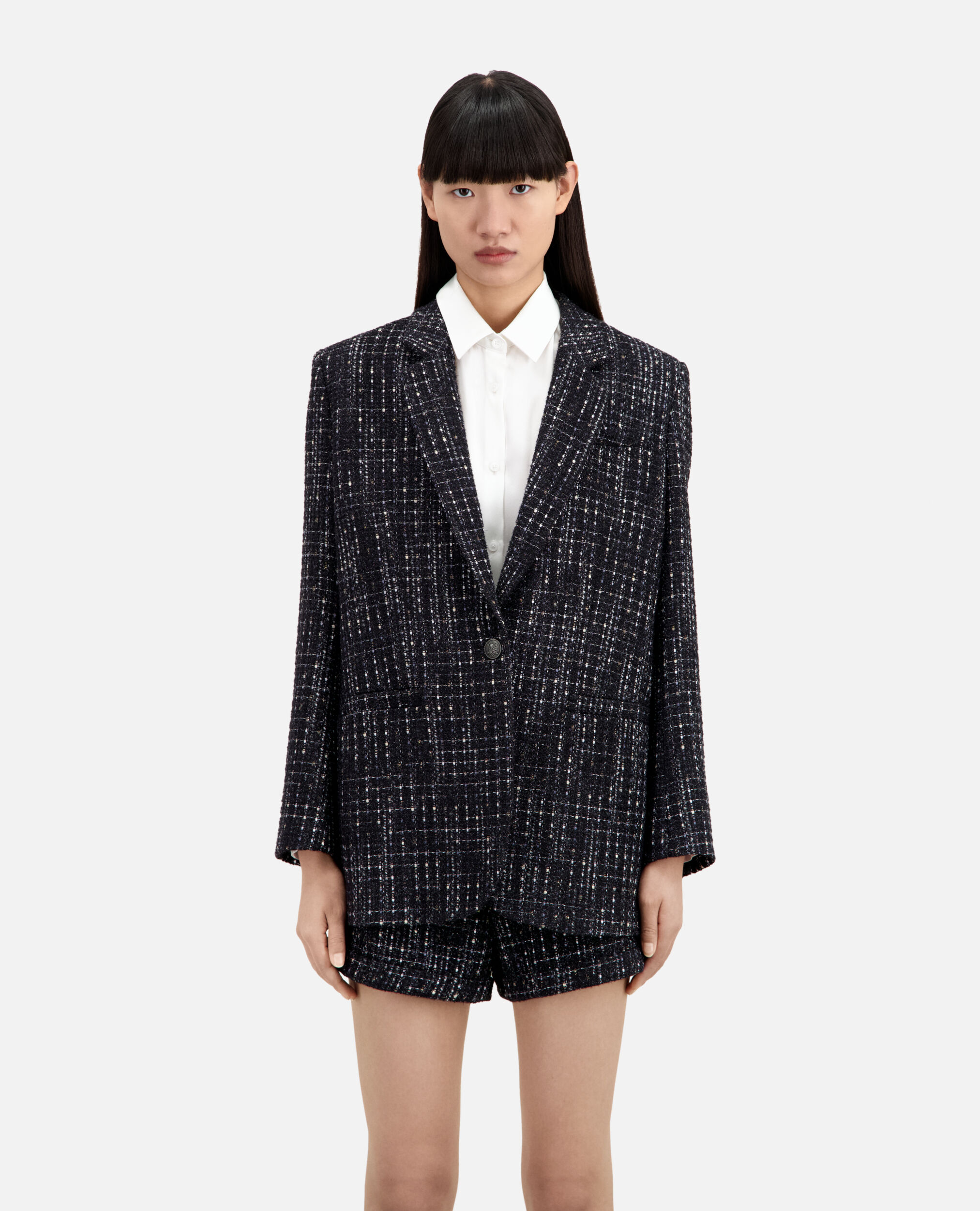 The Kooples Tweed Blazer Black