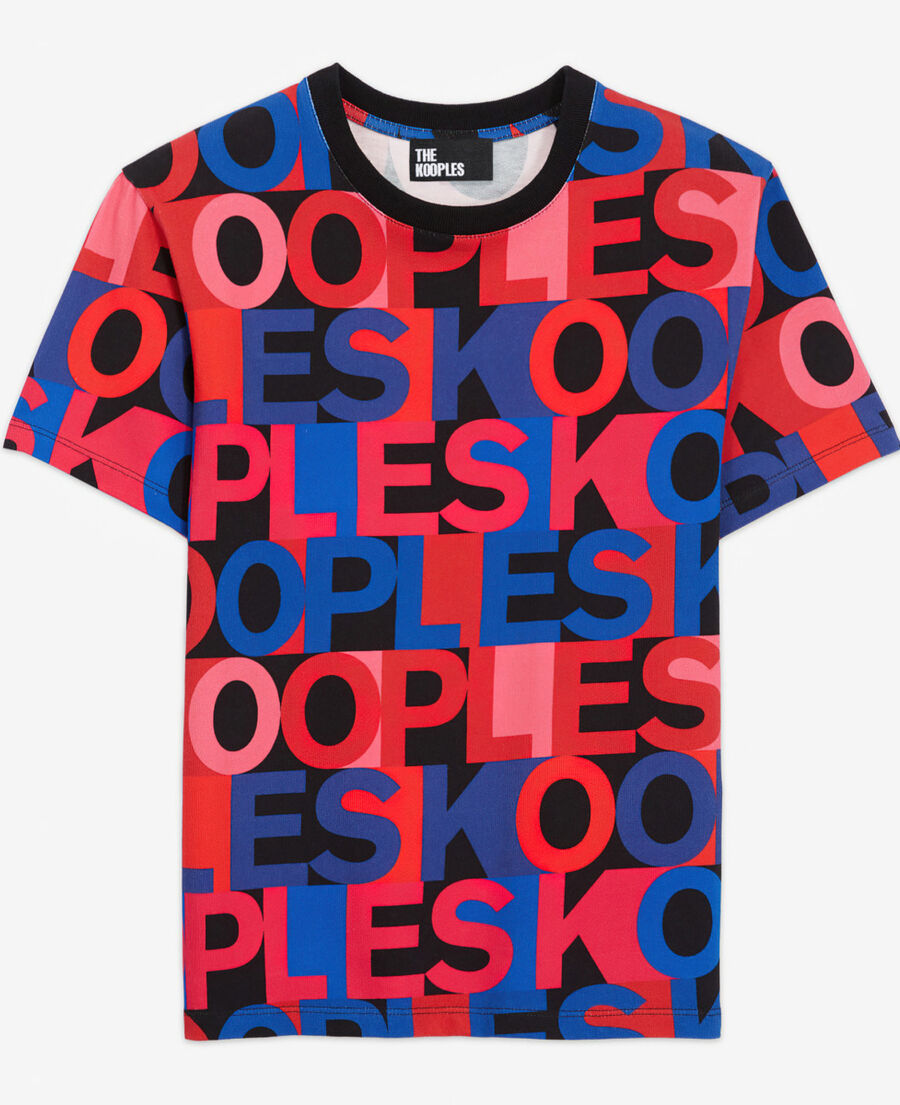 mehrfarbiges t-shirt mit the kooples logo