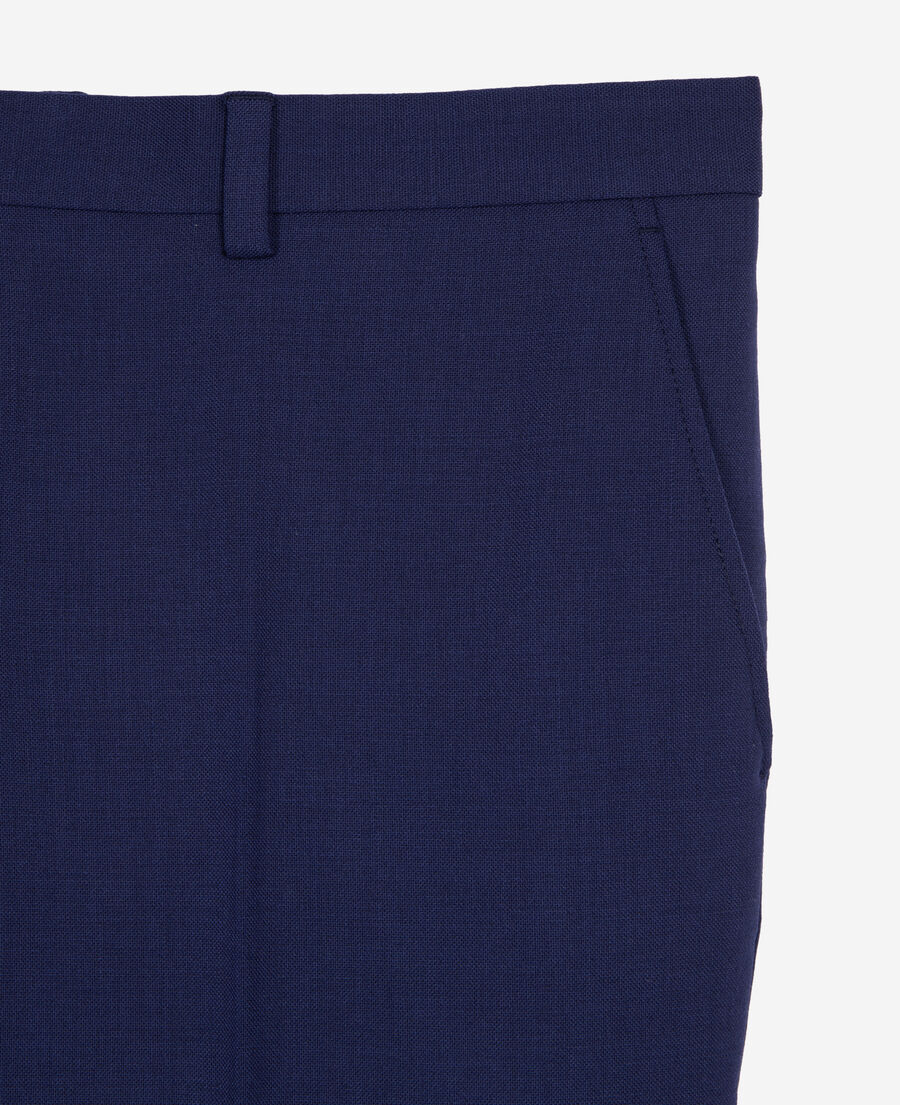 The Kooples H DARK BLUE bright blue wool suit trousers