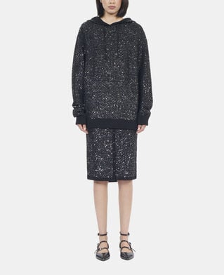 The Kooples MUJER BLACK sudadera lentejuelas punto negro