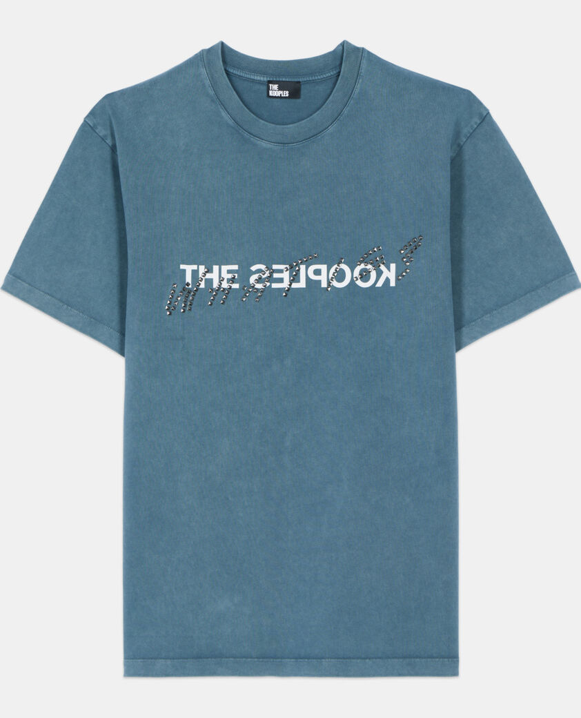 The Kooples HOMME DARK BLUE t-shirt what is avec clous bleu