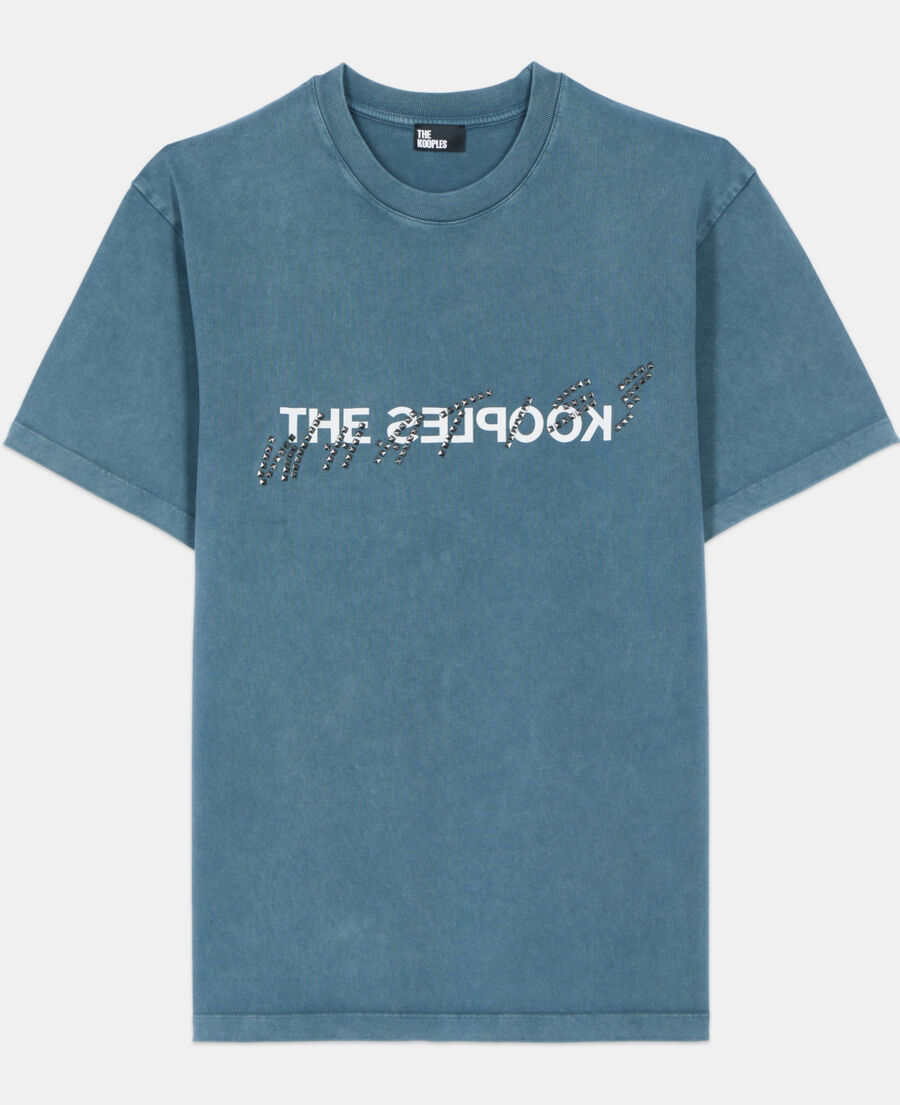 The Kooples HOMME DARK BLUE t-shirt what is avec clous bleu