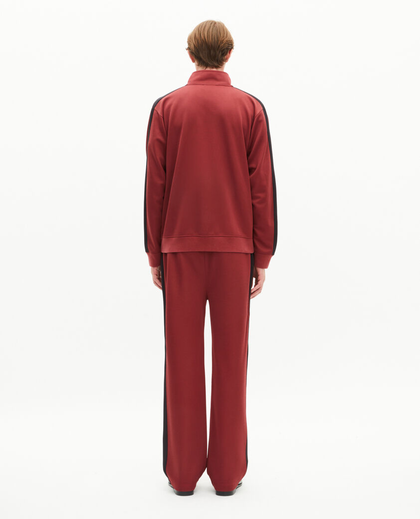 The Kooples MEN BURGUNDY burgundy zip-up sweatshirt