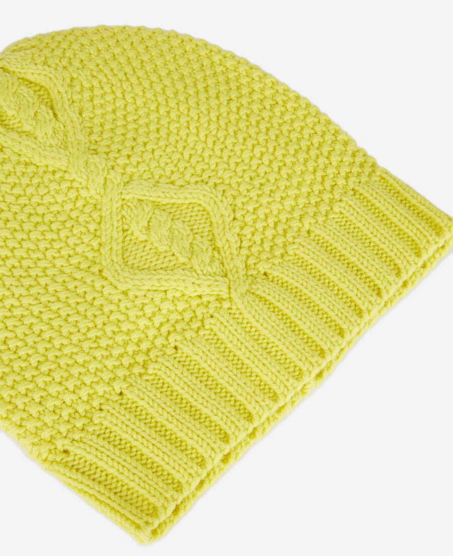 The Kooples MIXED YELLOW yellow wool beanie