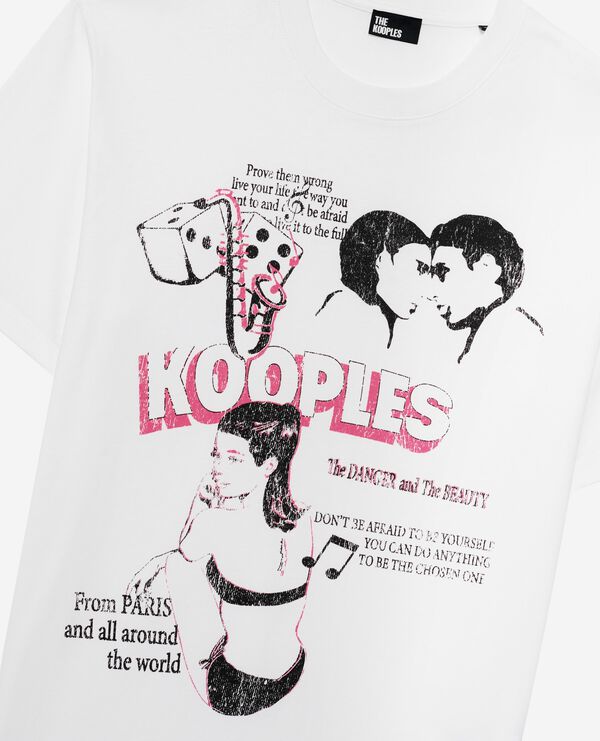 The Kooples HOMME WHITE t-shirt avec sérigraphie blanc