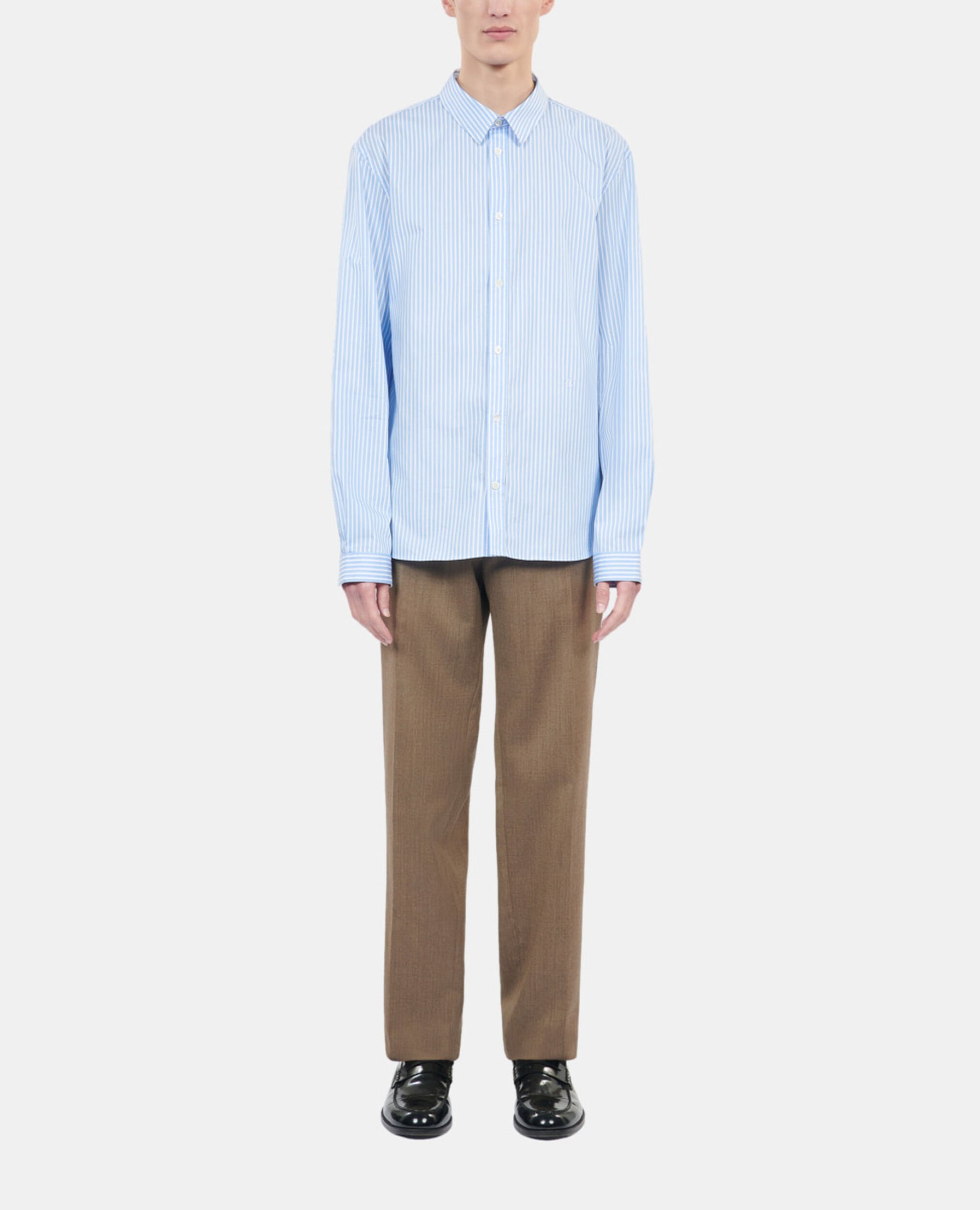 Formal striped shirt, BLUE WHITE, hi-res image number null