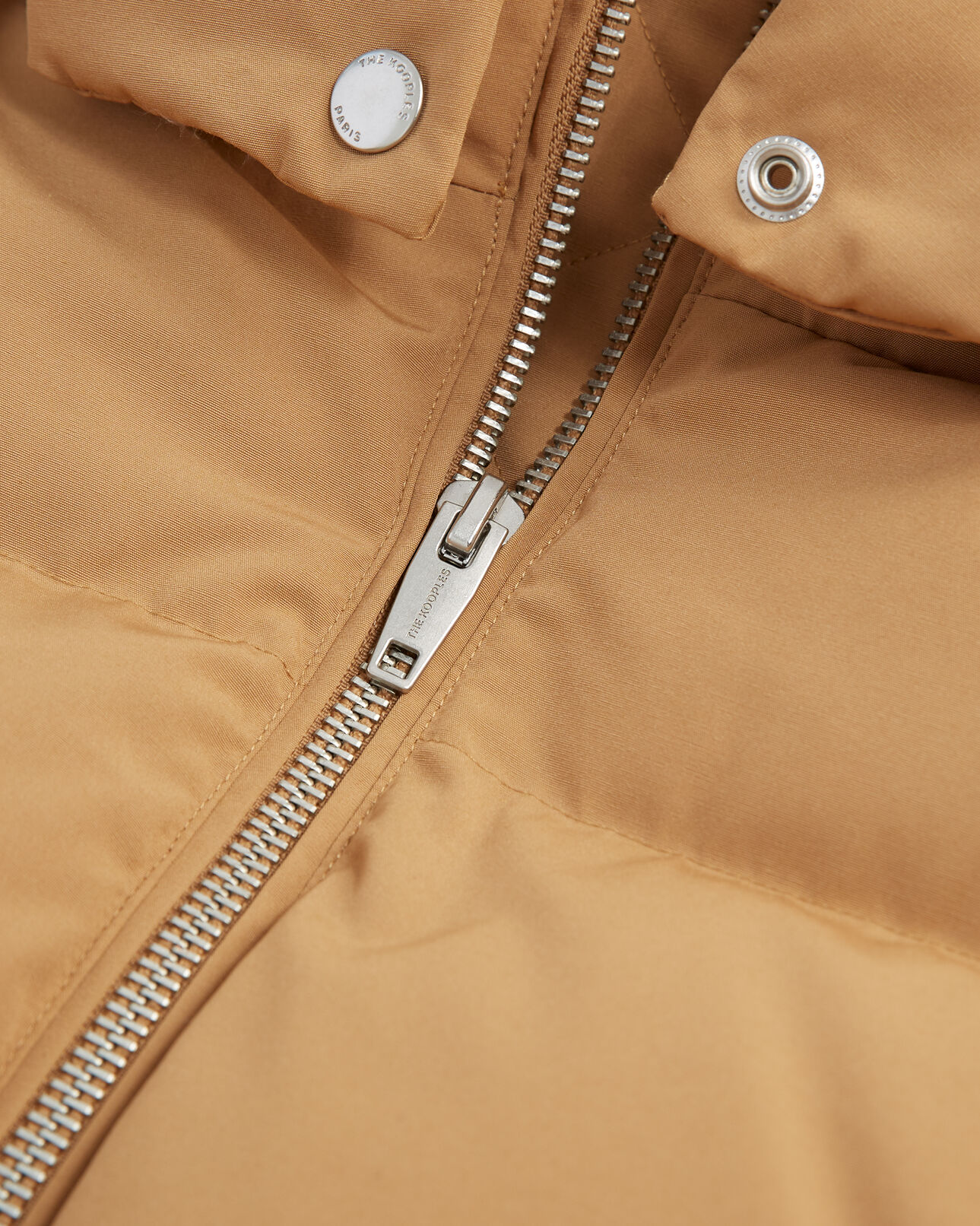 The Kooples F BEIGE quilted beige down jacket with belt