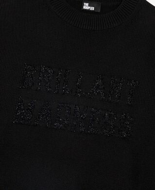 The Kooples F BLACK sweater with black lurex jaquard