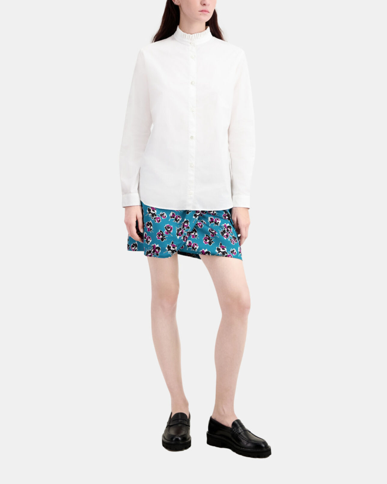 The Kooples WOMEN WHITE white poplin shirt