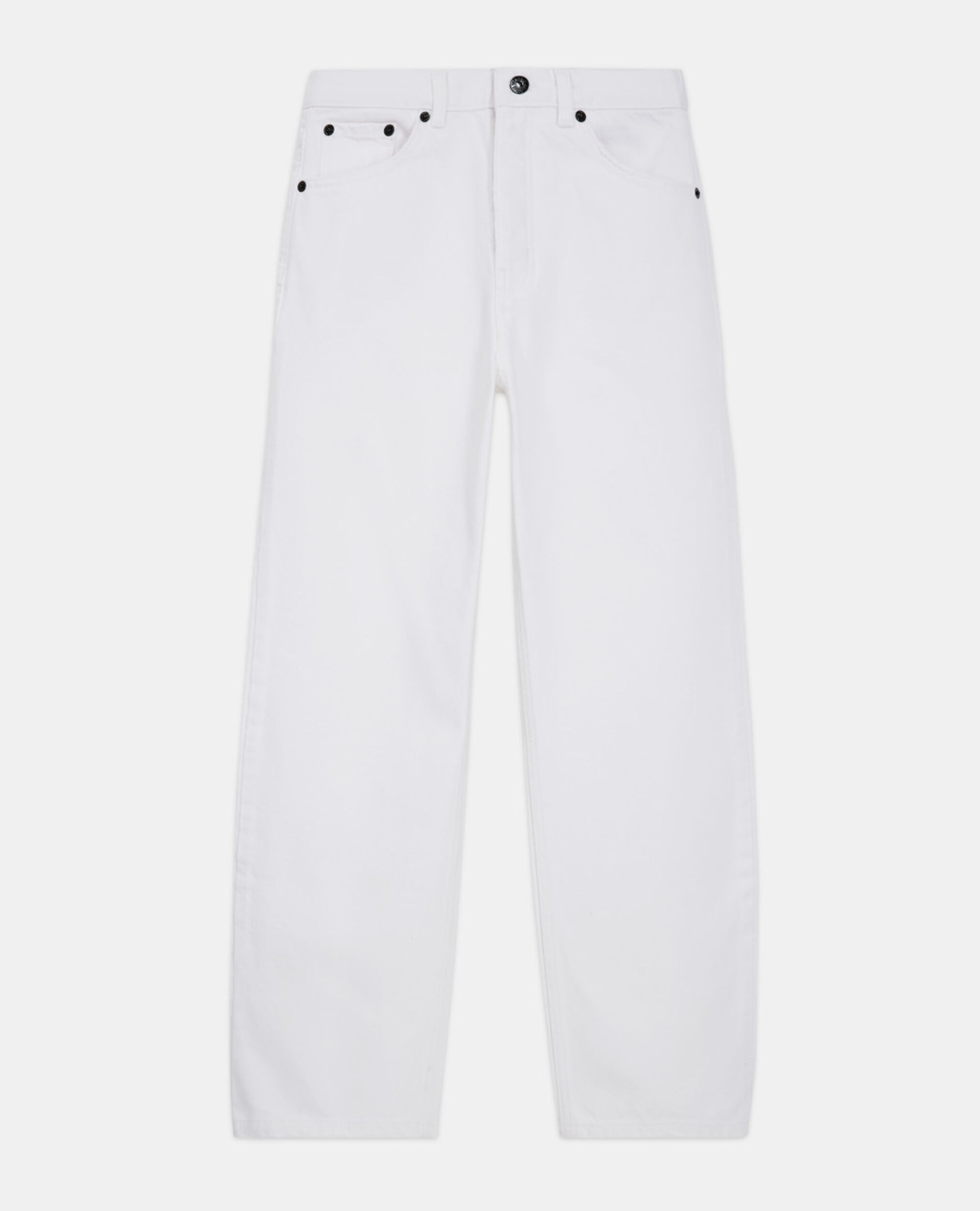 White straight-cut jeans, WHITE, hi-res image number null