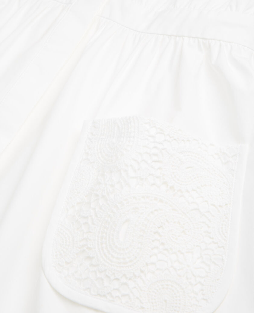 The Kooples WOMEN WHITE short sleeveless white dress with pockets