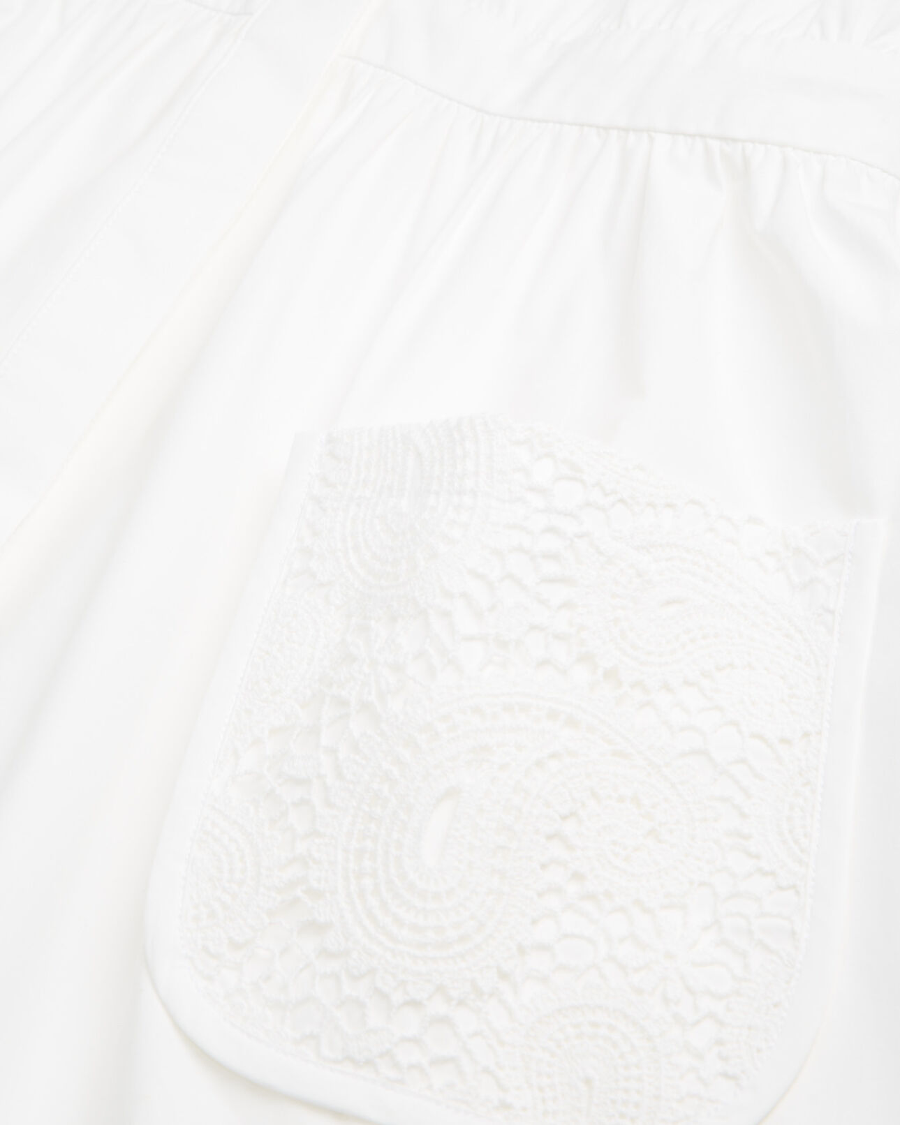 The Kooples FEMME WHITE robe courte blanche sans manches poches