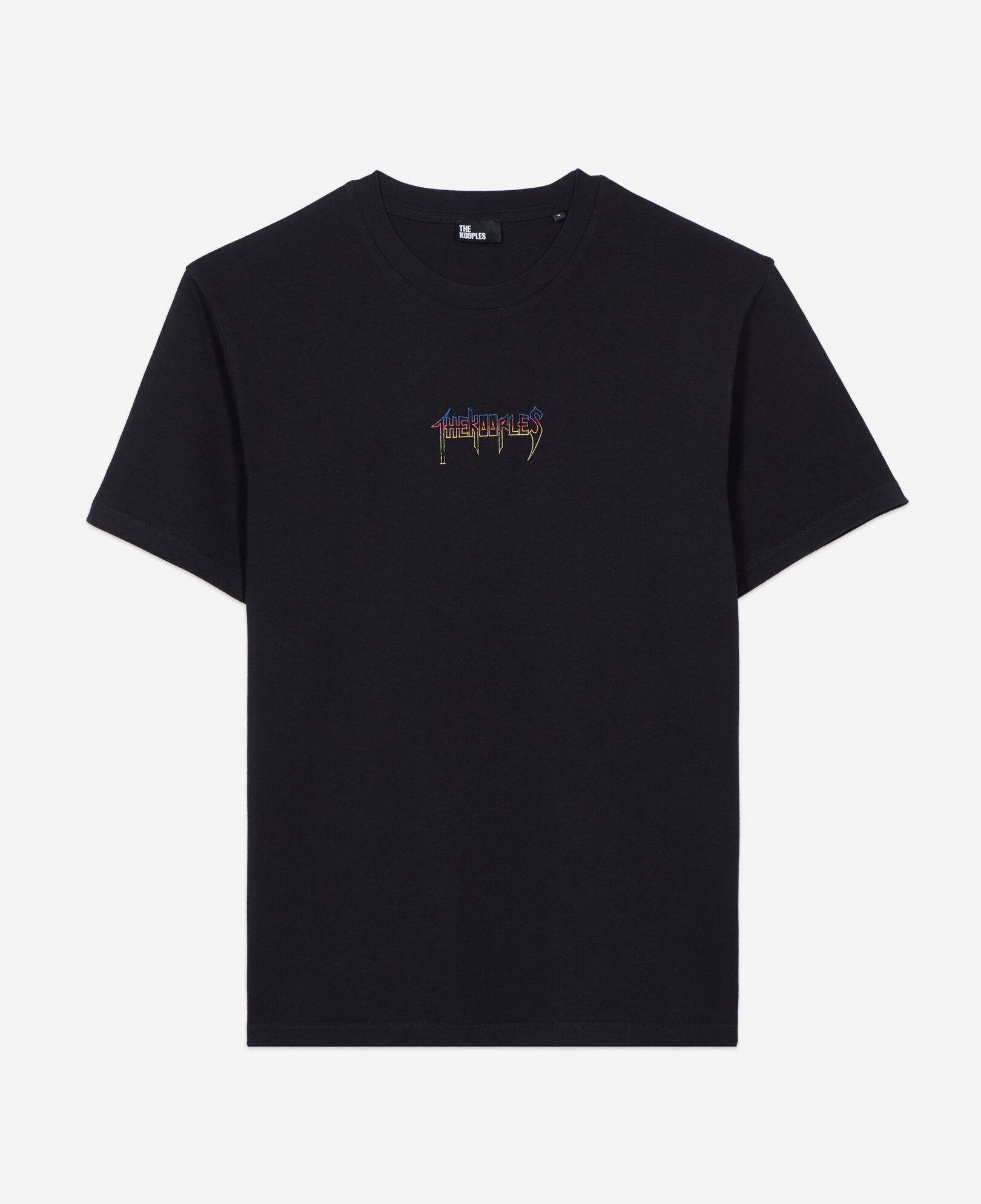 The Kooples MEN BLACK WASHED black screen print t-shirt