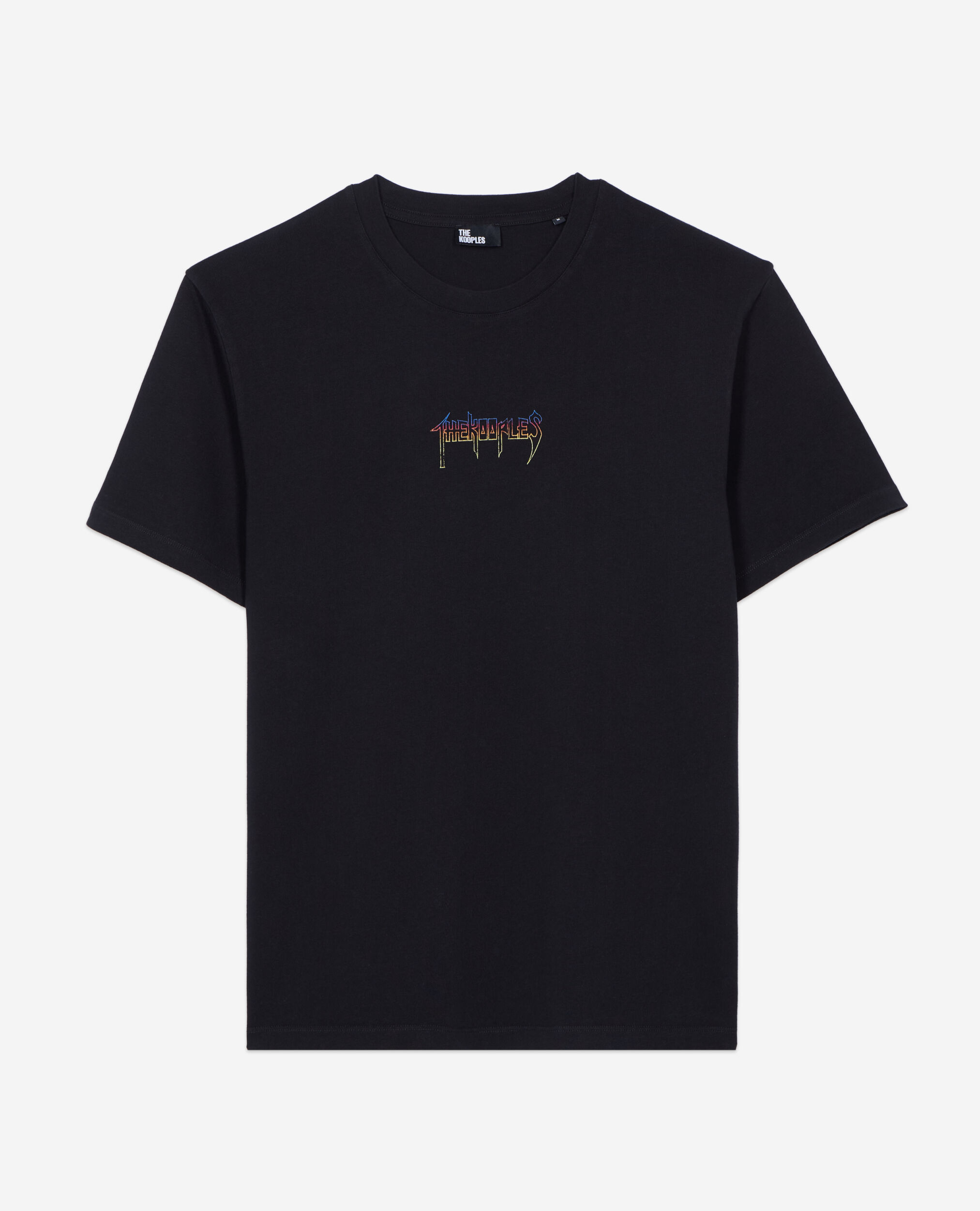 Black screen print T-shirt, BLACK WASHED, hi-res image number null
