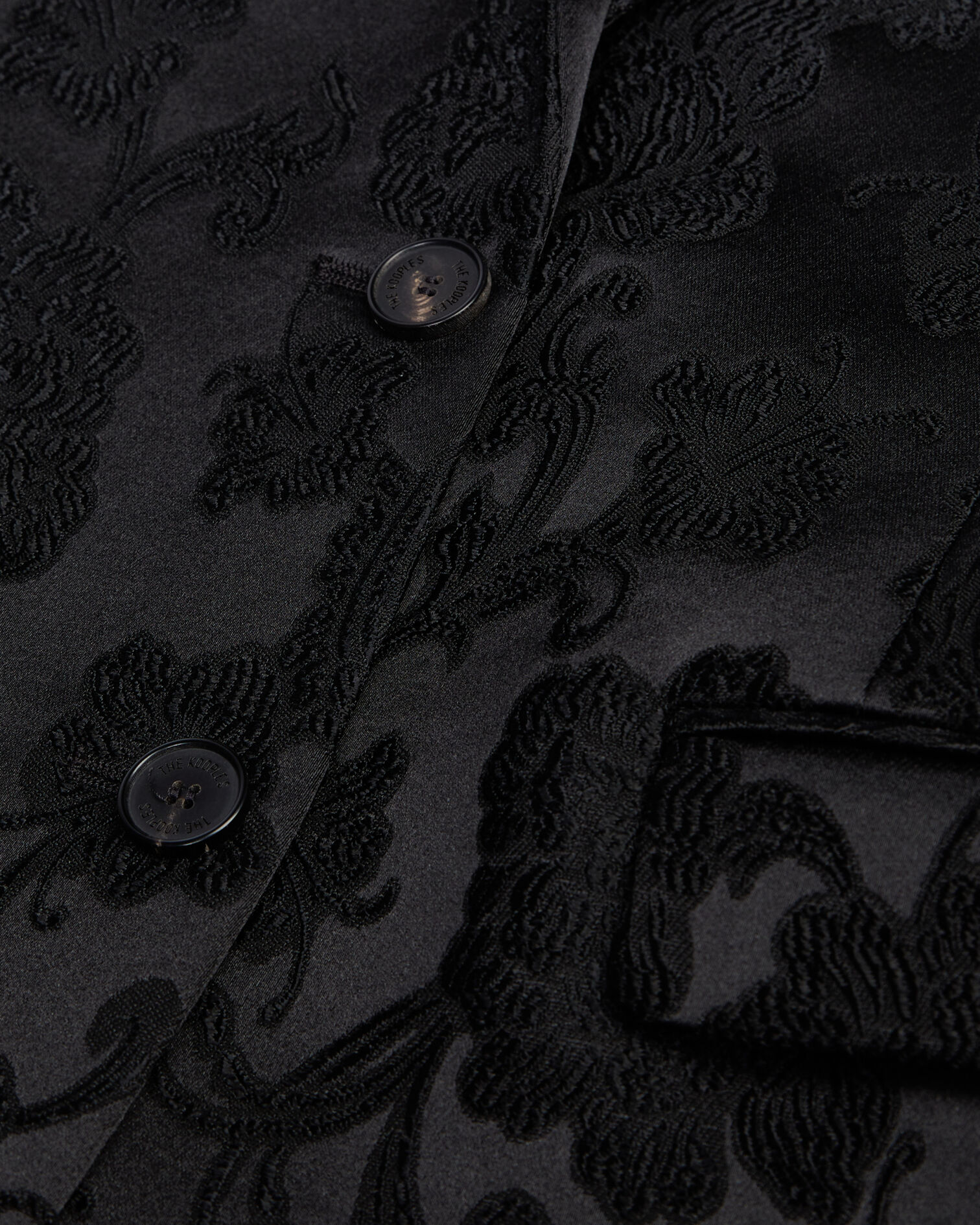 Black floral suit jacket, BLACK, hi-res image number null