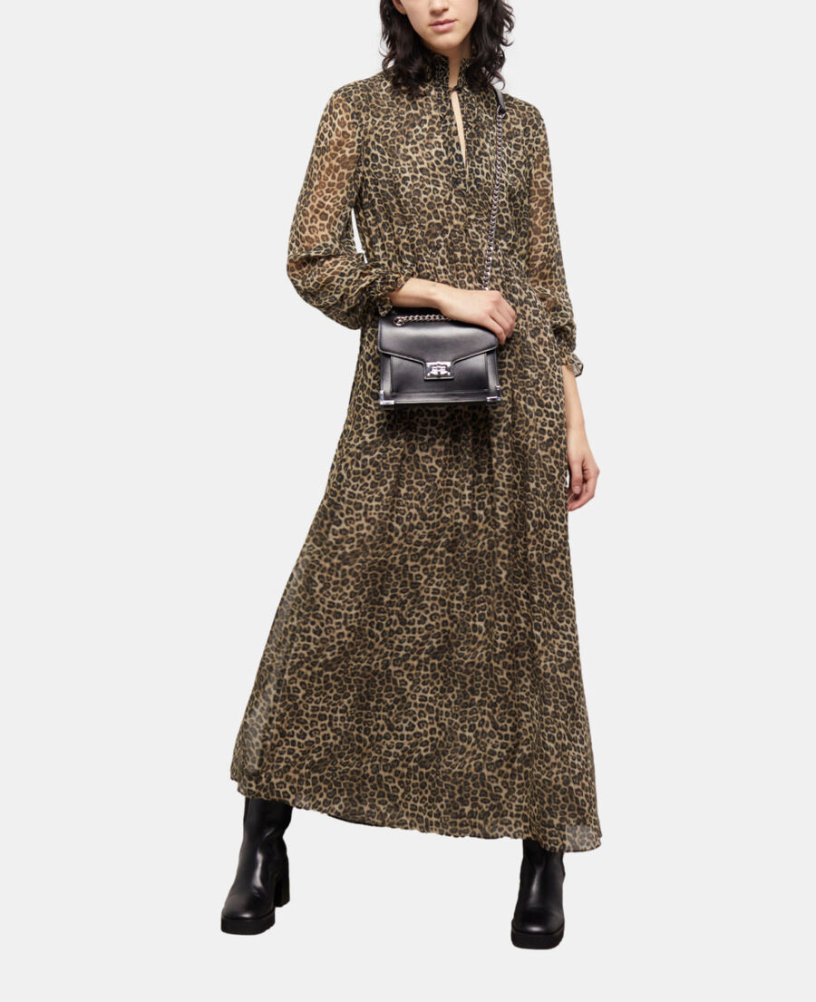 robe longue léopard