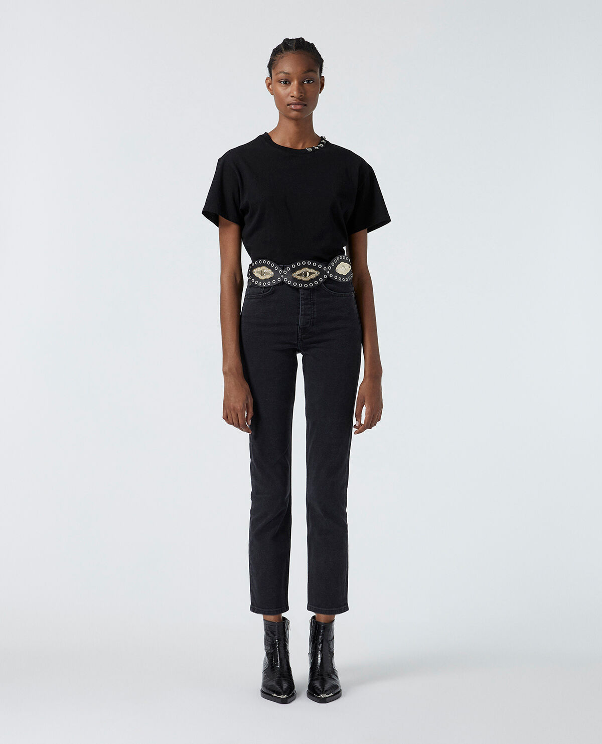 Womens black western jeans online