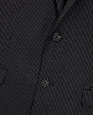 The Kooples H BLACK GREY striped wool suit jacket