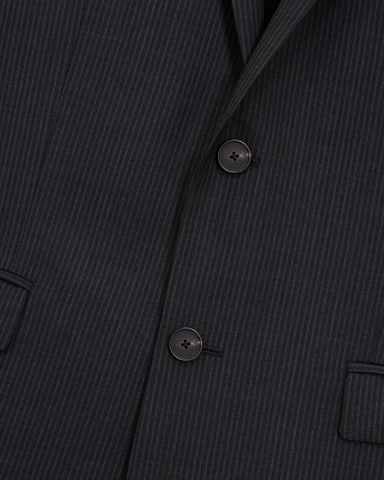 The Kooples HERREN BLACK GREY gestreifte anzugjacke aus wolle