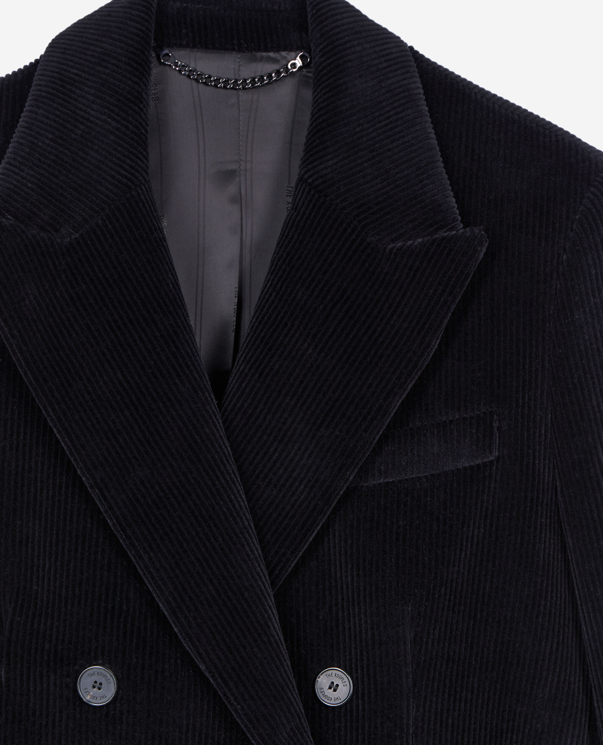 Black corduroy suit jacket The Kooples