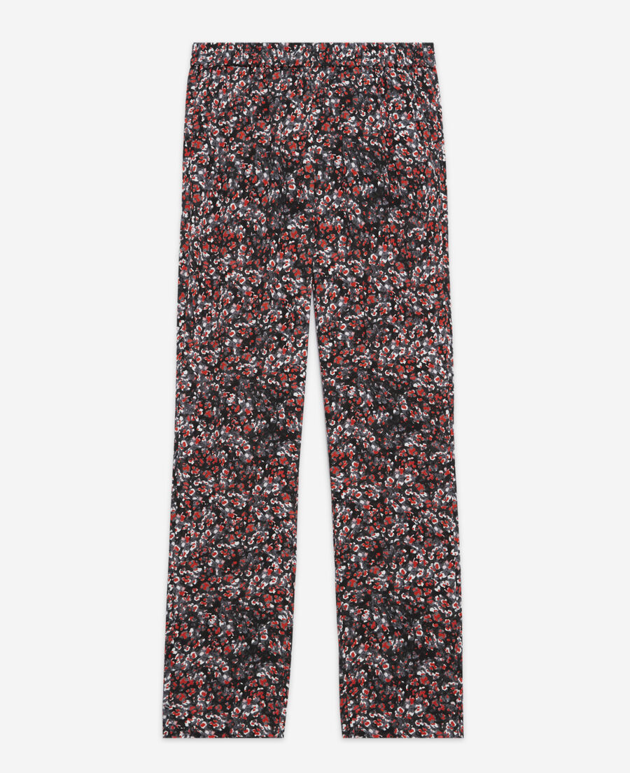 The Kooples F BLACK - RED straight printed pants