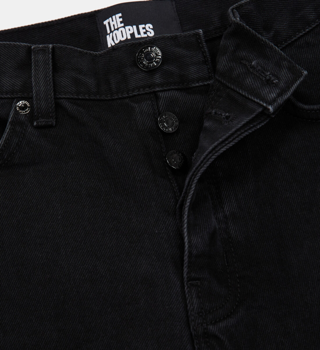 Black straight cut jeans The Kooples US