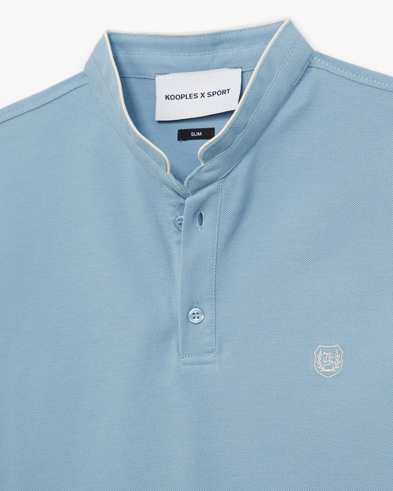The Kooples MEN CLOUDY BLUE / LT BEIGE short-sleeved polo shirt