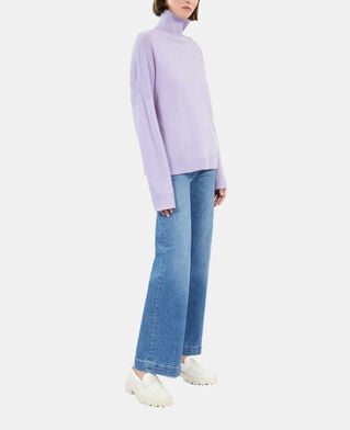The Kooples FEMME LIGHT PURPLE pull en cachemire avec boutons mauve
