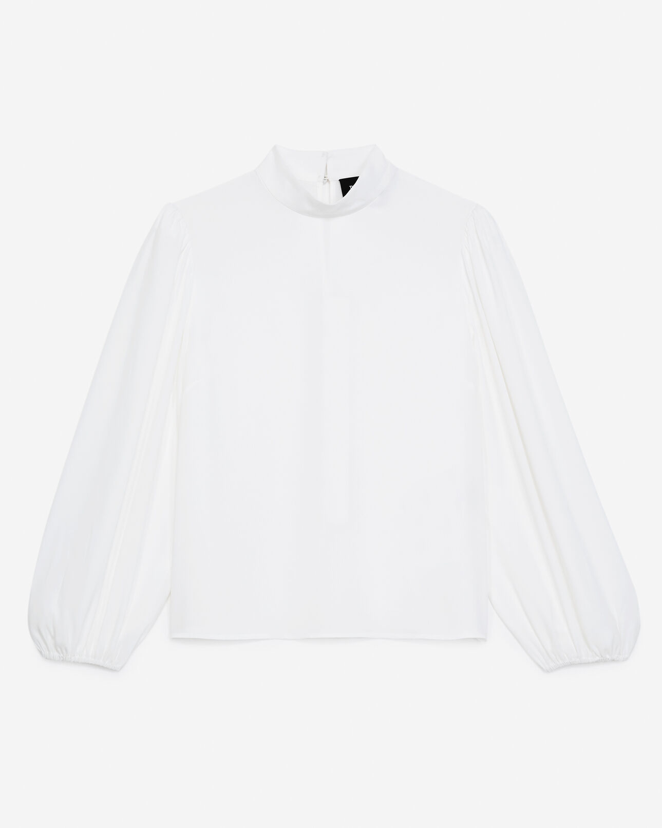 The Kooples MUJER WHITE top fluido blanco cuello alto