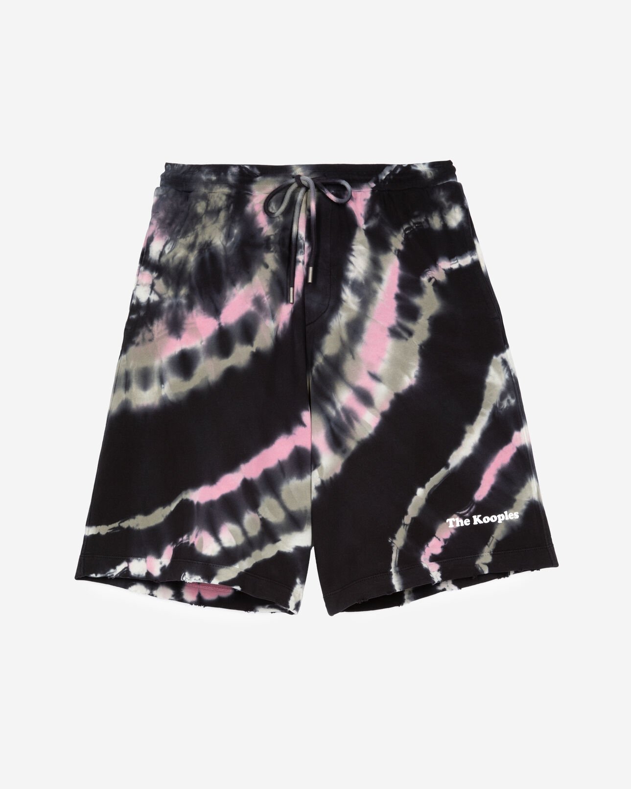 The Kooples HOMME ECRU GREEN short imprimé tie and dye noir