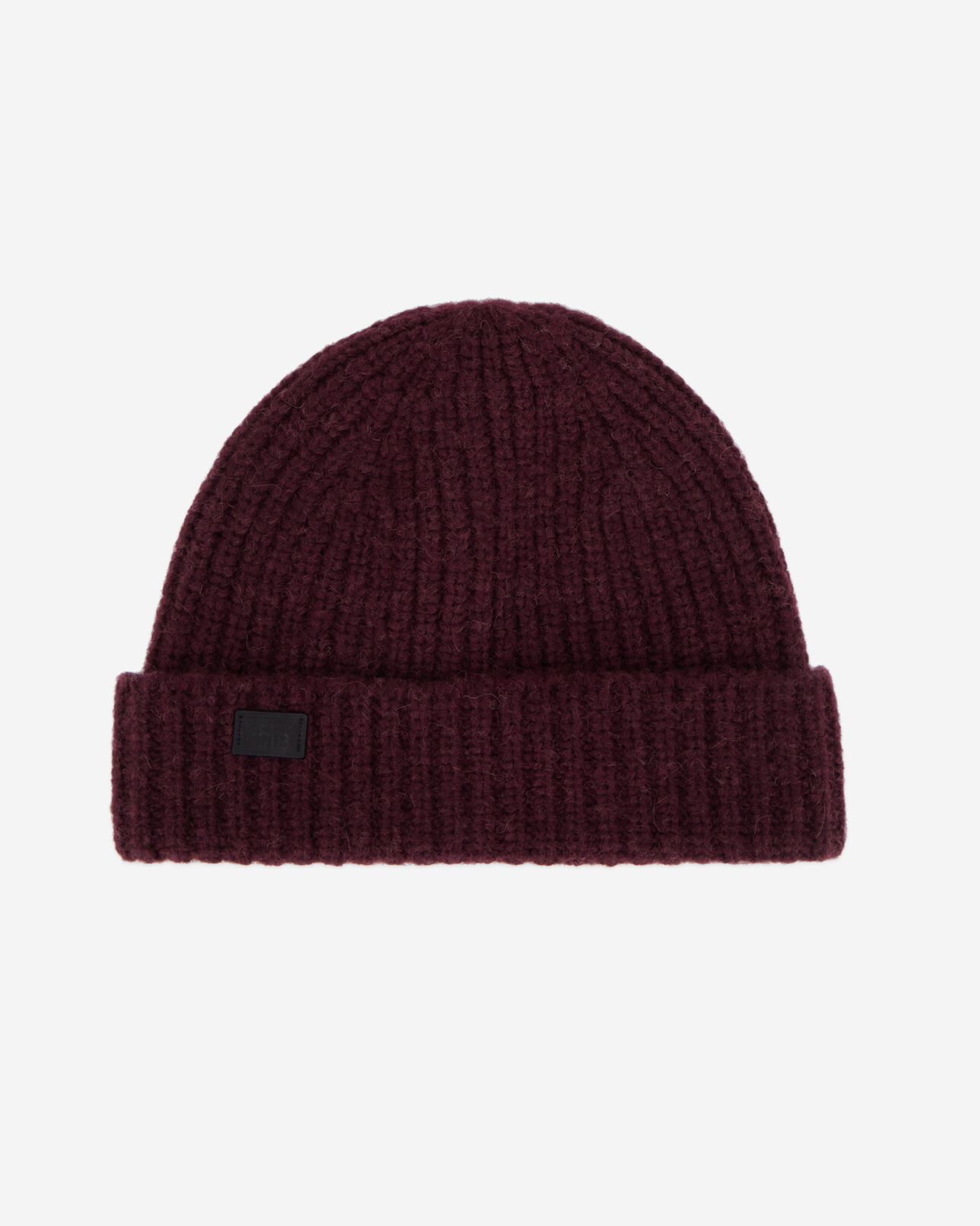 The Kooples WOMEN BURGUNDY burgundy ribbed wool-blend beanie
