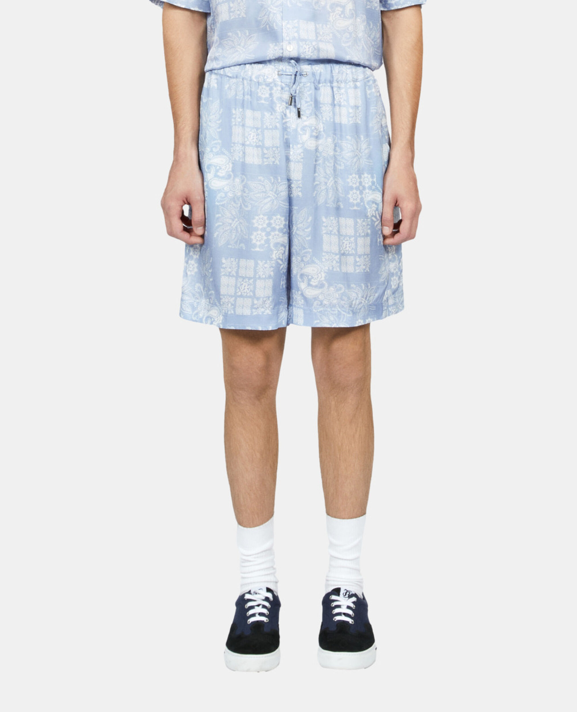 Short imprimé noir, WHITE / SKY BLUE, hi-res image number null