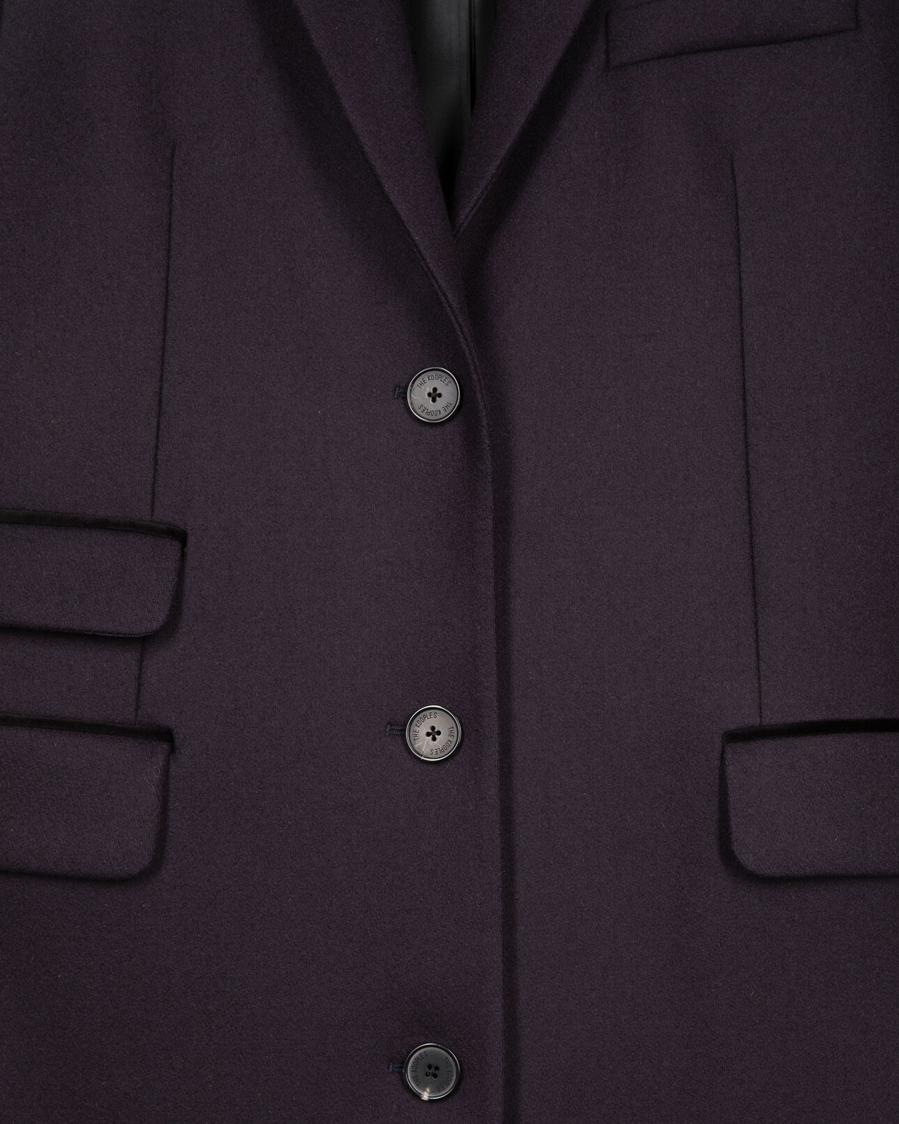 The Kooples FEMME NAVY manteau long en laine mélangée bleu marine