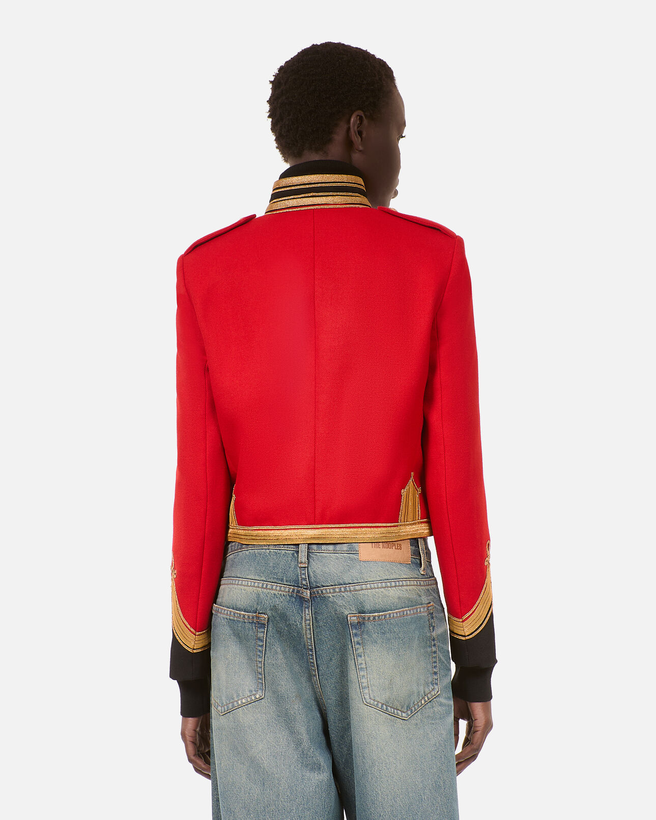 The Kooples FEMME RED veste style officier en laine rouge