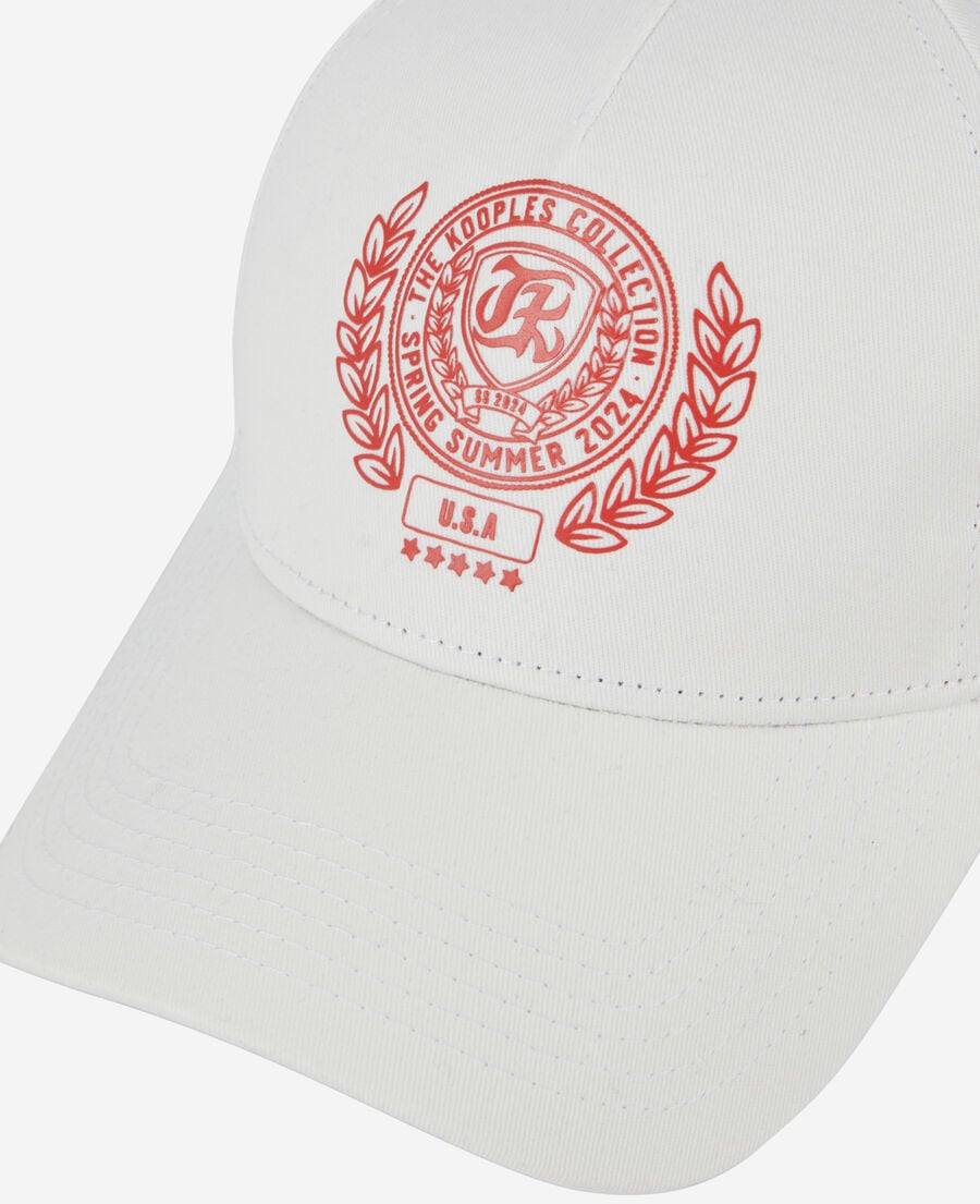 The Kooples MIXED WHITE white cap with blazon