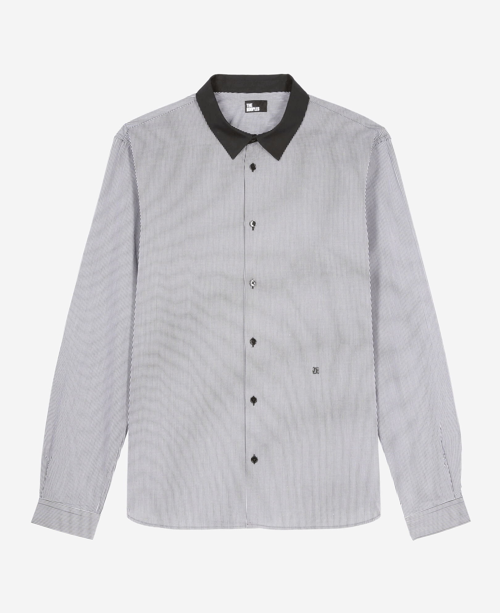 The Kooples HOMME BLACK WHITE chemise à micro carreaux noire et blanche