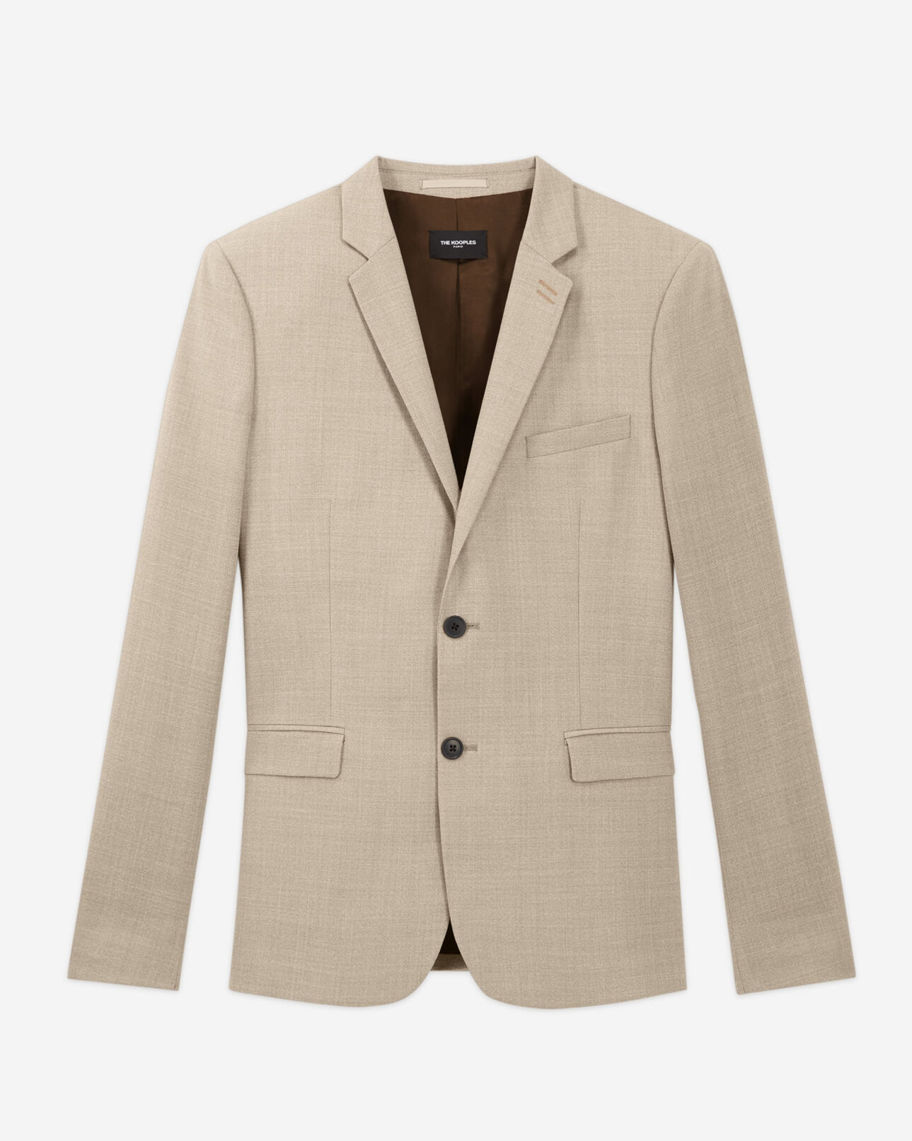 The Kooples HERREN BEIGE beige elegante jacke aus wolle mit taschen