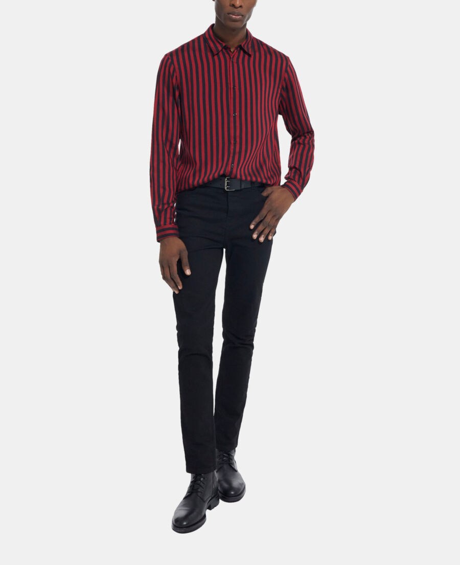 striped shirt with classic collar