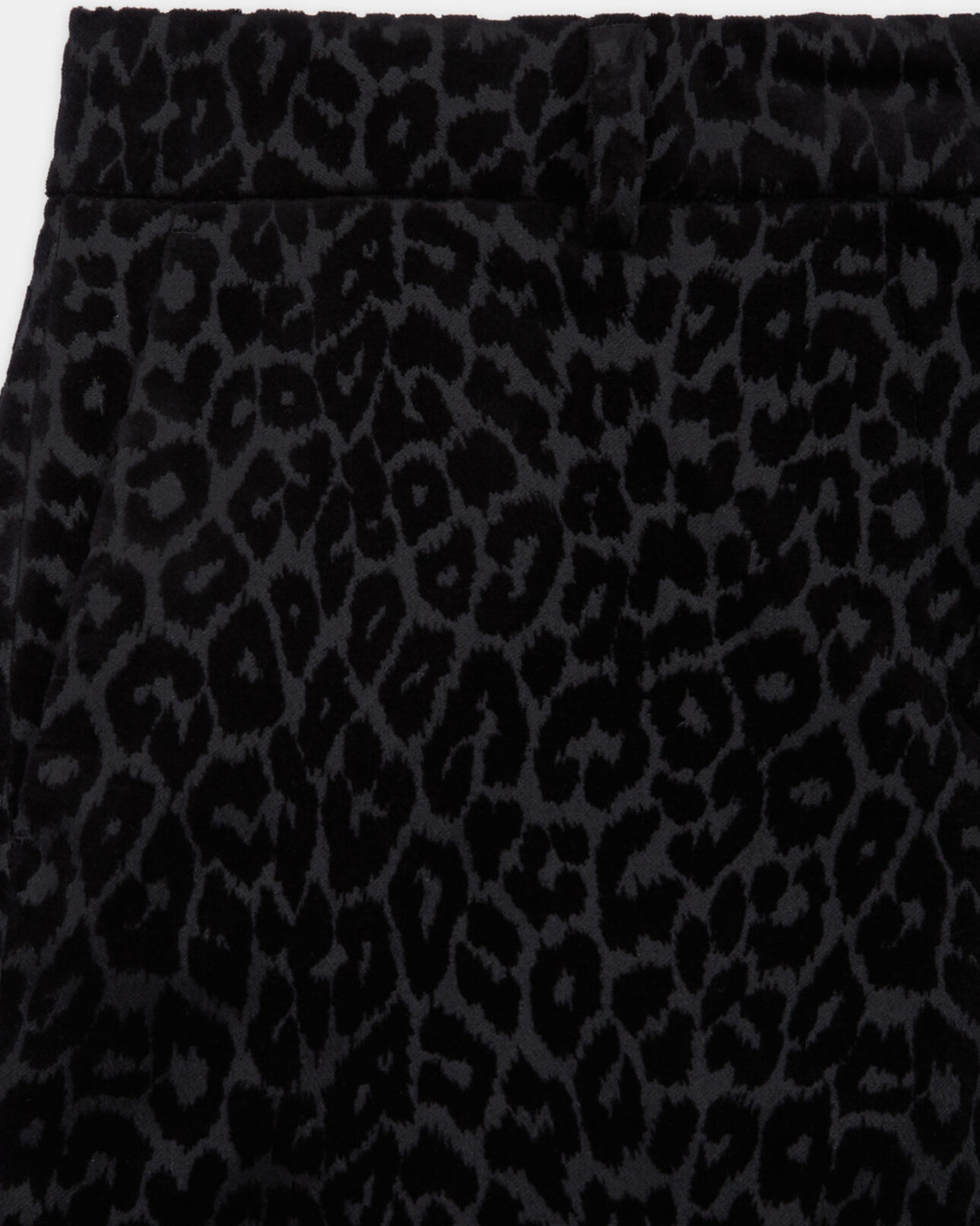 The Kooples MUJER BLACK pantalones cortos terciopelo leopardo negros