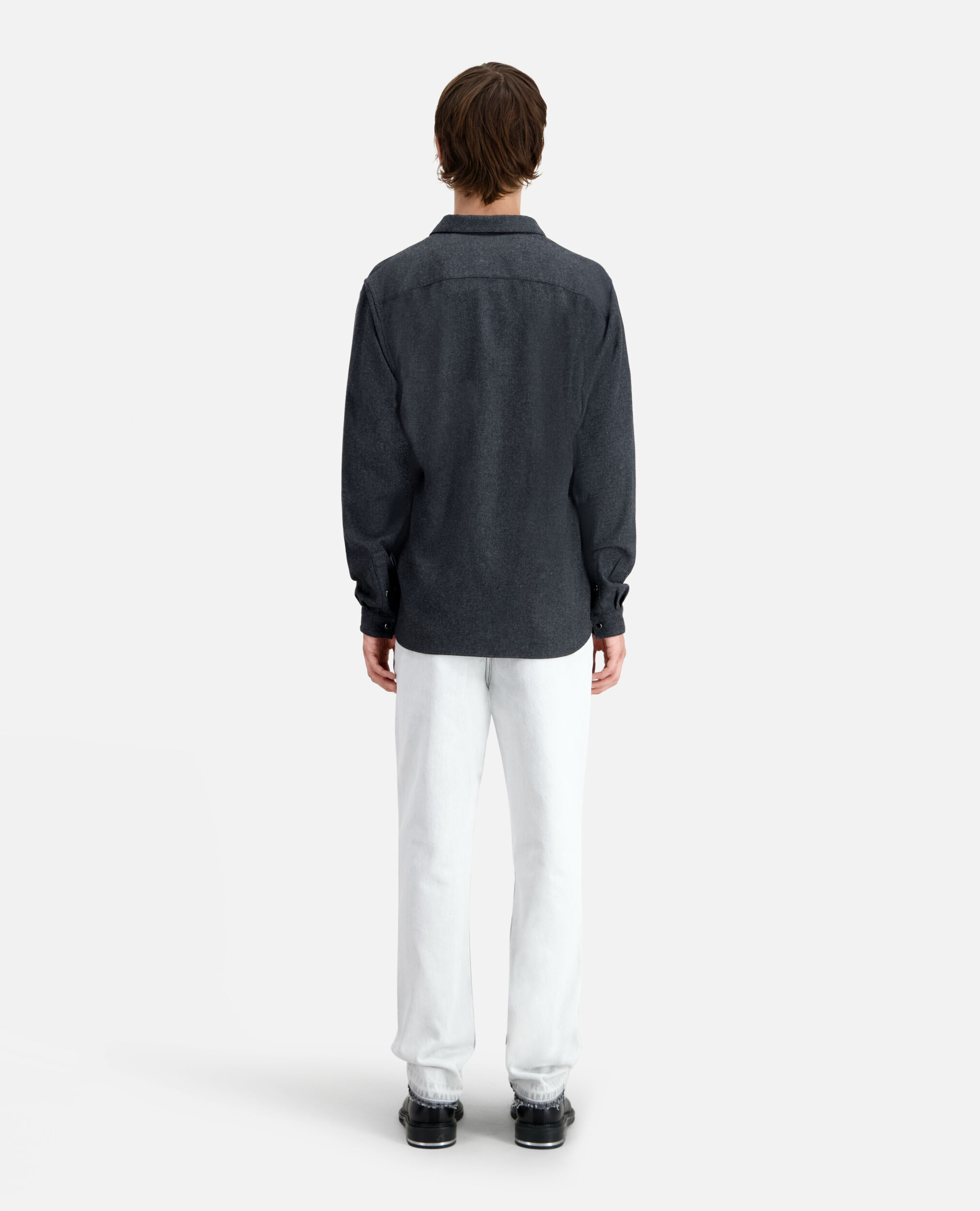 Camisa gris franela, GREY, hi-res image number null