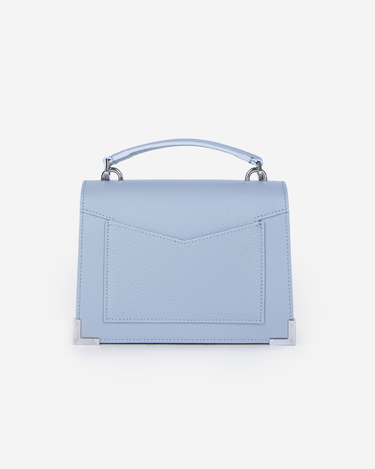 The Kooples WOMEN BLUE emily small blue grained leather bag