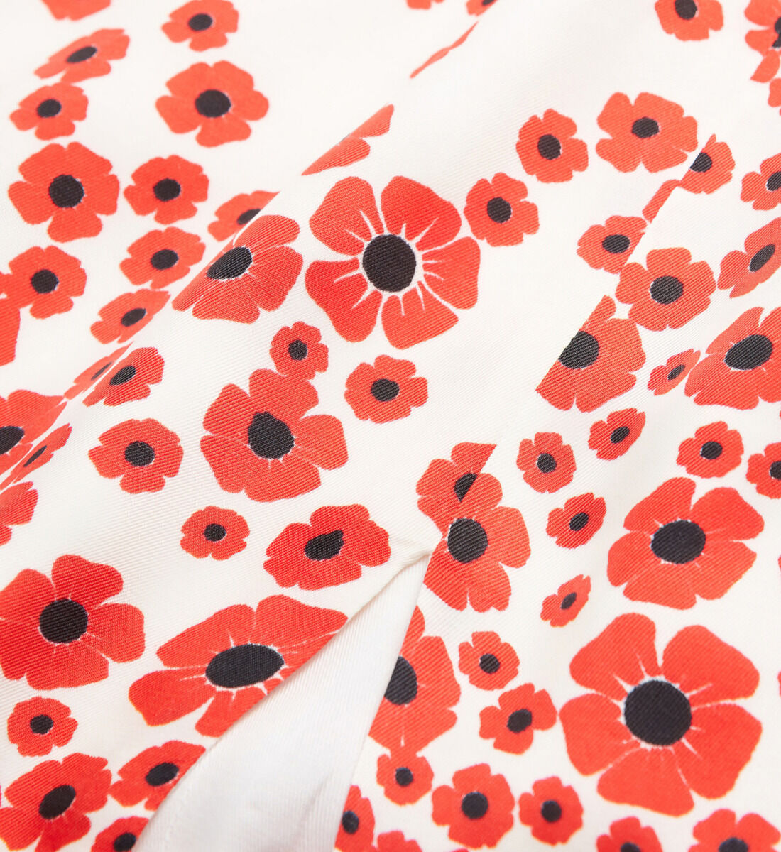Jupe courte rouge deals a fleur