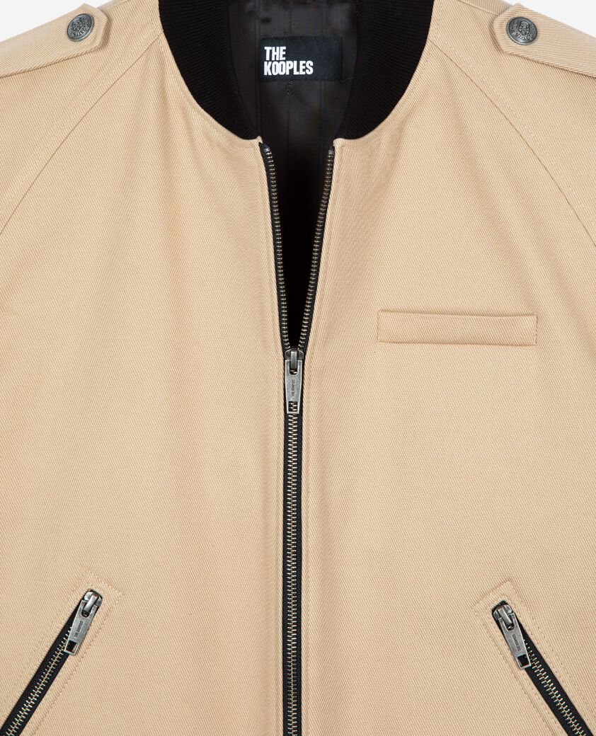 The Kooples MEN BEIGE beige cotton teddy jacket