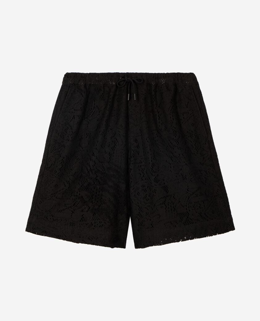 The Kooples HOMME BLACK short en dentelle noir