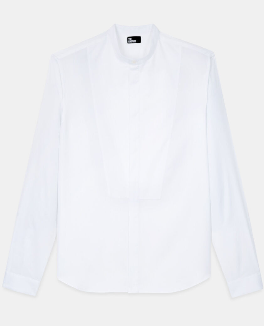 The Kooples H WHITE white cotton shirt with officer collar
