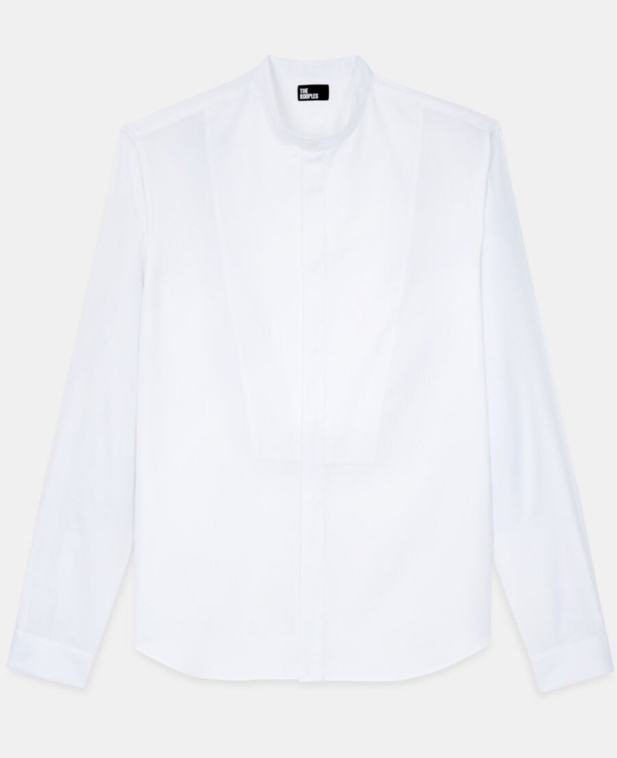 The Kooples H WHITE white cotton shirt with officer collar