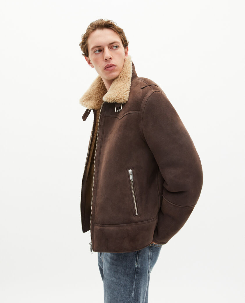 The Kooples HERREN BROWN kastanienbraune wollhaut