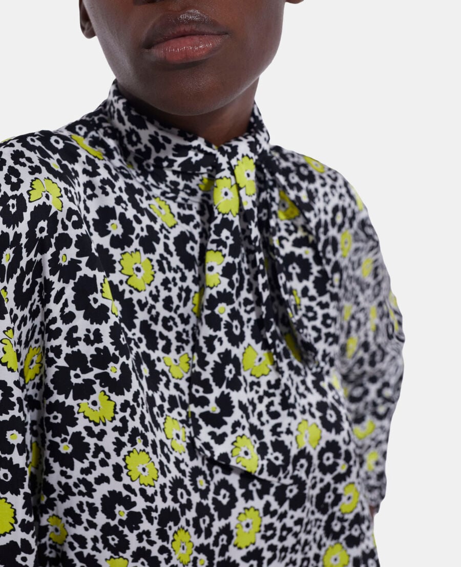 The Kooples FEMME ECRU / YELLOW top fleuri