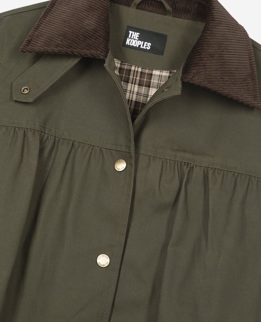 The Kooples WOMEN KAKI khaki cotton jacket