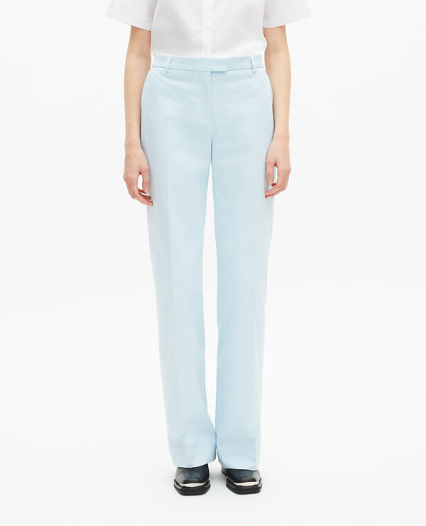 The Kooples FEMME LIGHT BLUE pantalon costume en coton bleu